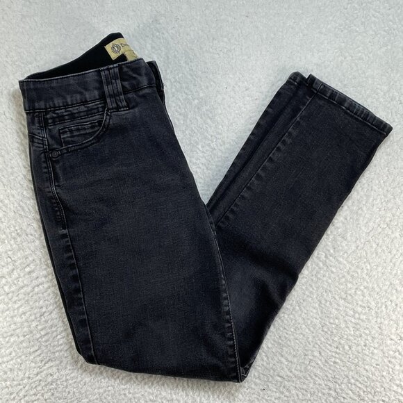 Democracy Ankle Skinny Jeans Womens Size 4 Low Rise Denim Black Jeans 28x27 - Picture 1 of 13